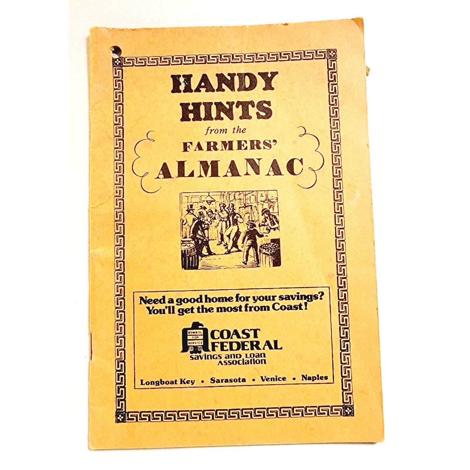 Vintage 1972 Farmers Almanac Handy Hints Booklet Sarasota FL Coast Federal