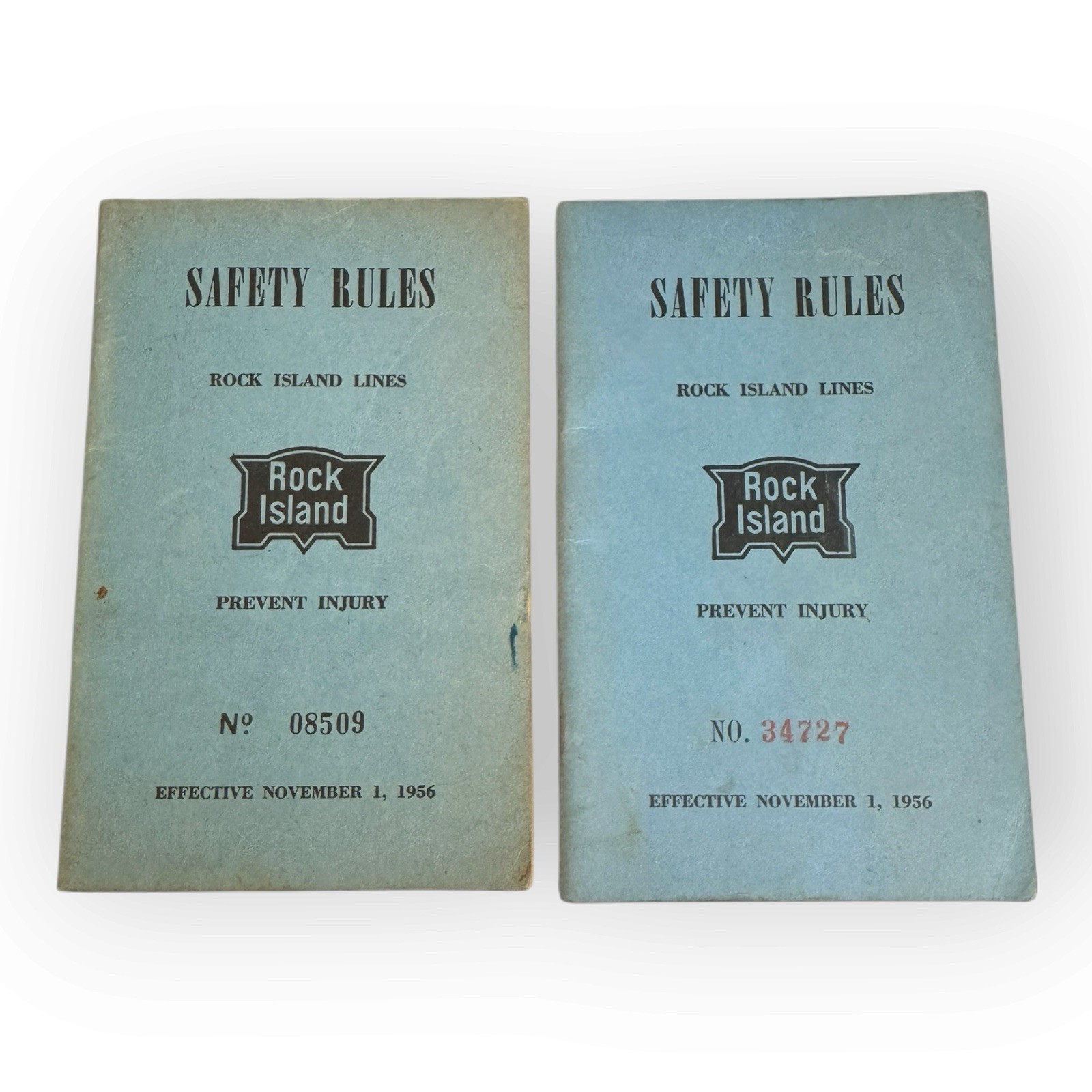 1956 Rock Island Lines Railroad Safety Rules Booklets Lot of 2 Vintage