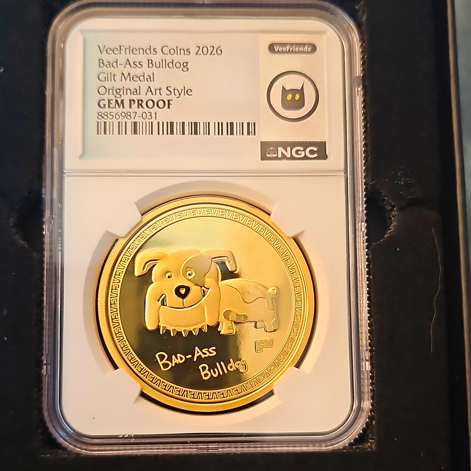 VeeFriends 2026 Bad-Ass Bulldog Gilt Medal GEM PROOF NGC Uncirculated