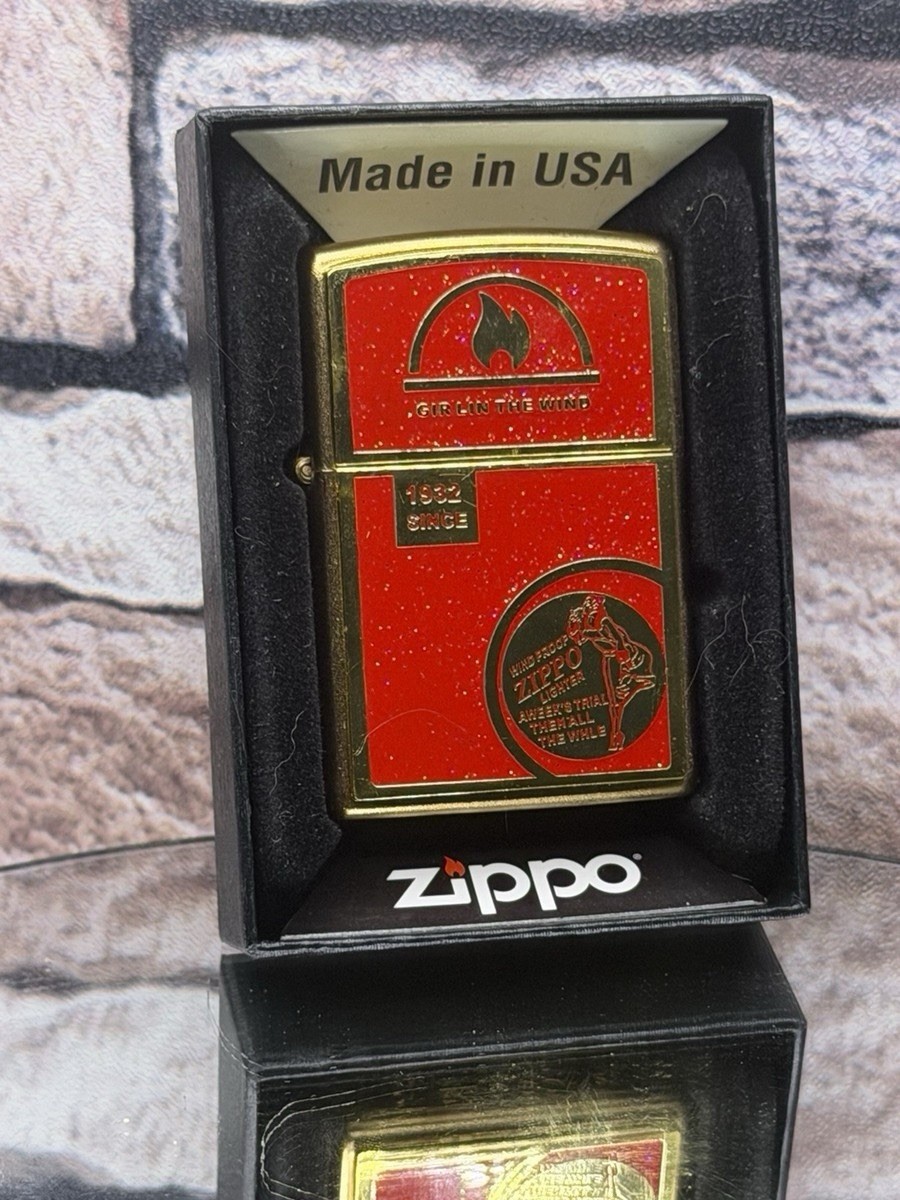 Zippo Brass Limited Edition Windy Girl In The Wind Since 1932 New in Box