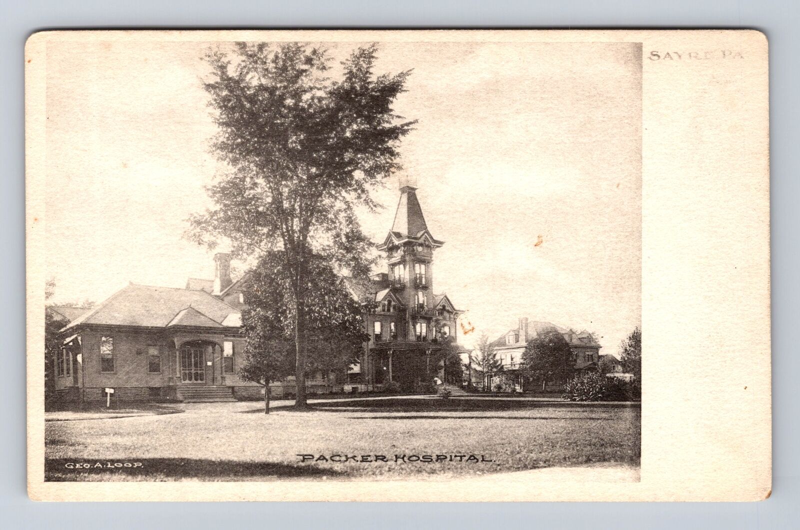 Sayre PA-Pennsylvania, Packer Hospital, Antique, Vintage Postcard