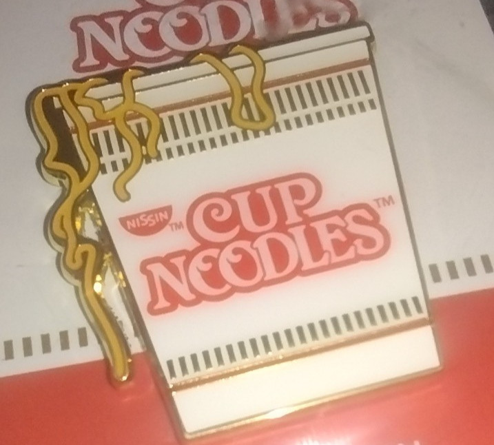 NEW Nissin Cup Noodles Wearable Art Collectible Lapel Pin Badge by Bioworld