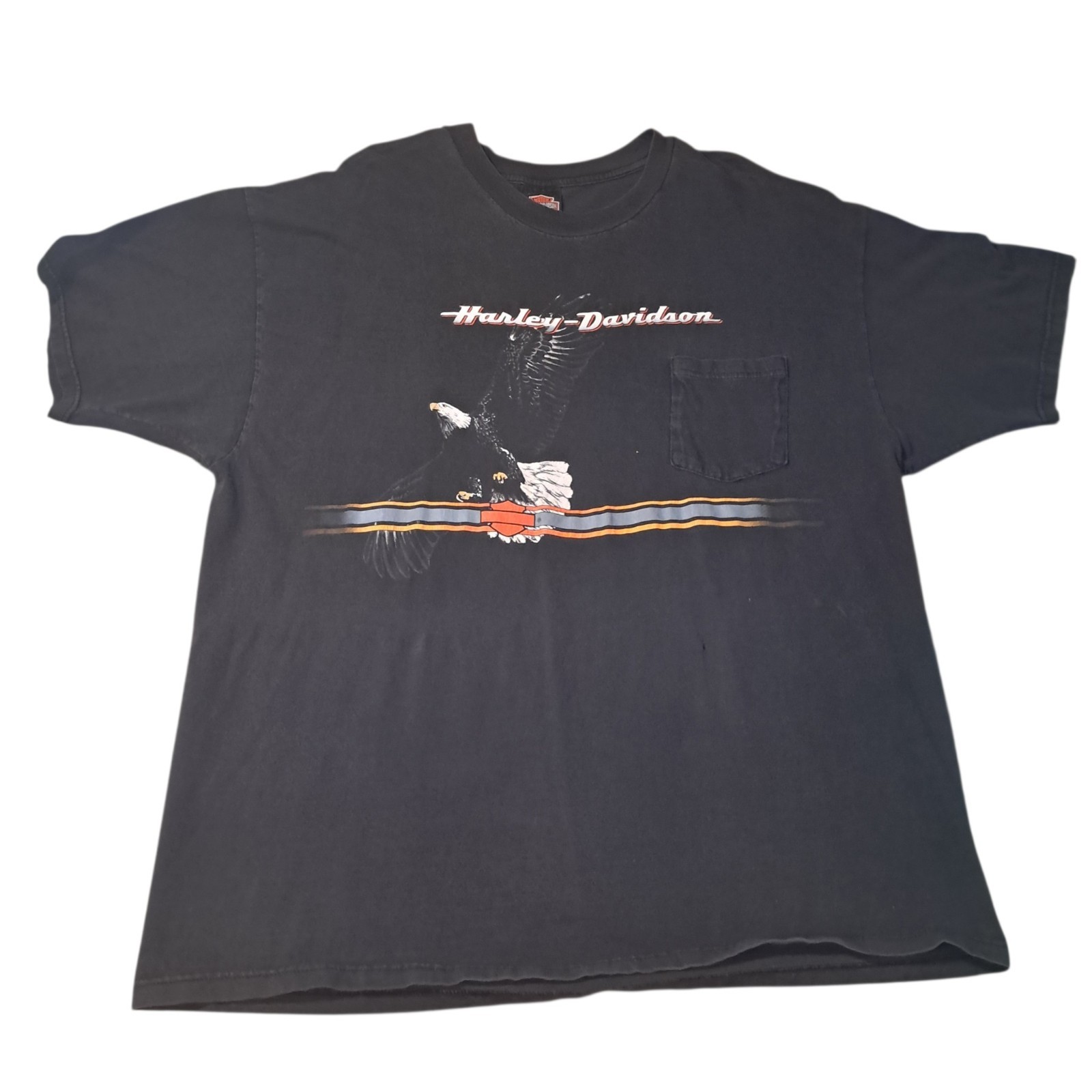 Vintage 90s Harley-Davidson Atlantic City NJ Eagle Graphic Black T-Shirt Vintage 90s Harley-Davidson Atlantic City NJ Eagle Graphic Black T-Shirt