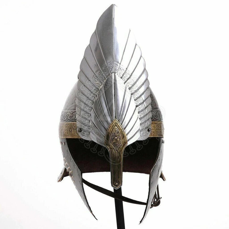 Antique Handmade 18 gauge Steel Medieval Knight LOTR Helmet of King Elendil
