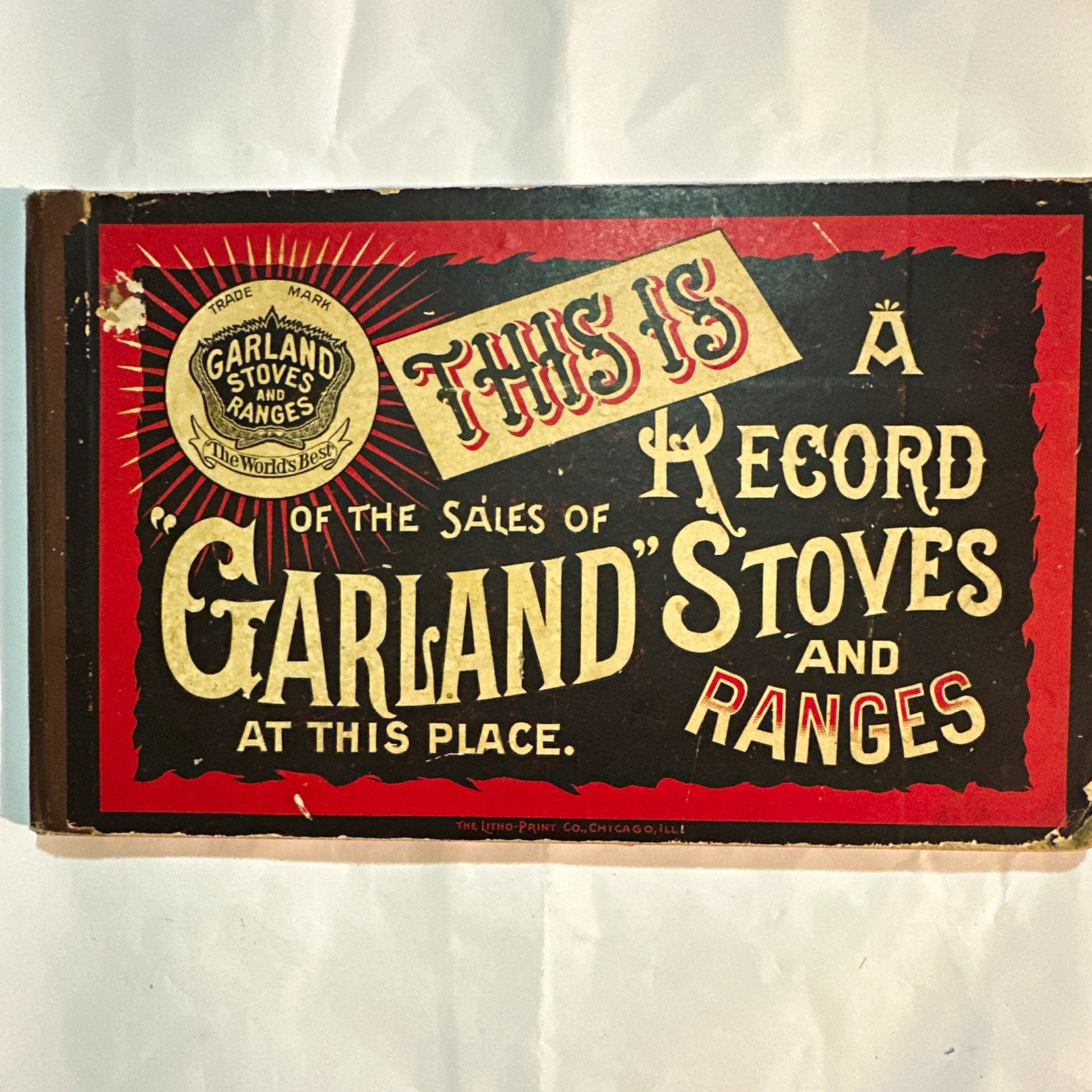 Garland Record Book of sold stoves-May 18, 1897- retail ephemera