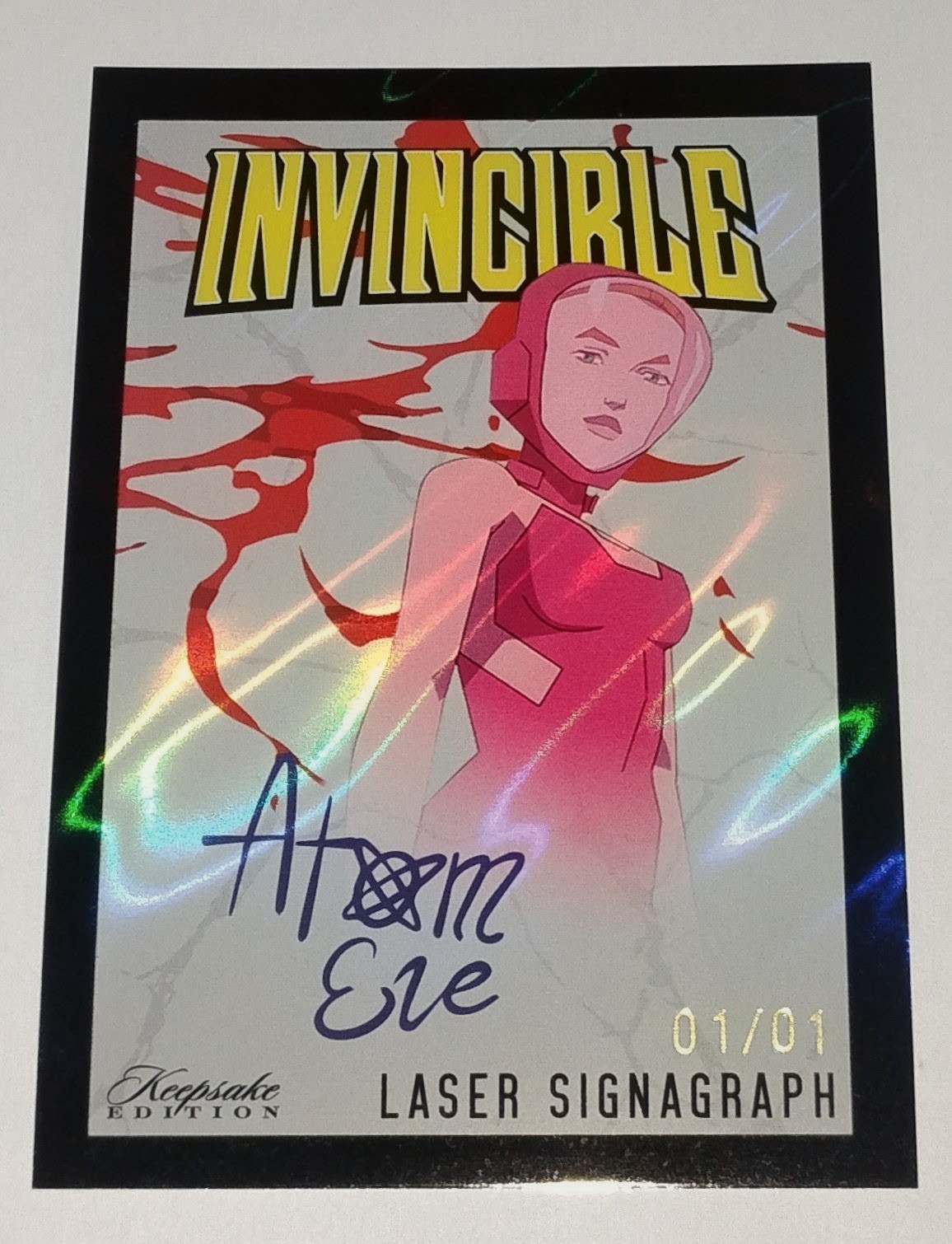2026 Keepsake Invincible Season 2 Signagraph Atom Eve 01/01 & 26/35 Laser Cards