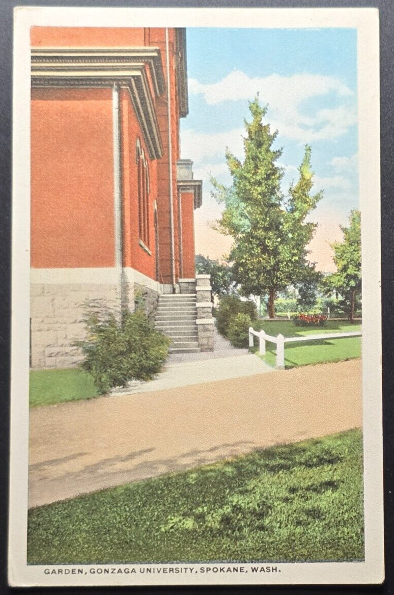 Gonzaga University Spokane WA Postcard – Garden View Early 1900s - Postcard