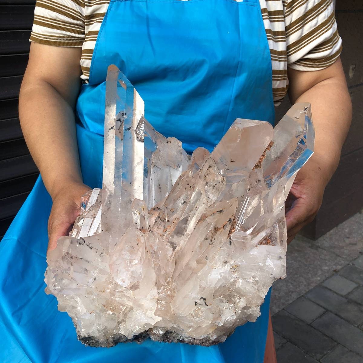 24.09LB Large Natural White Quartz Crystal Cluster Rough Specimen Healing Stone