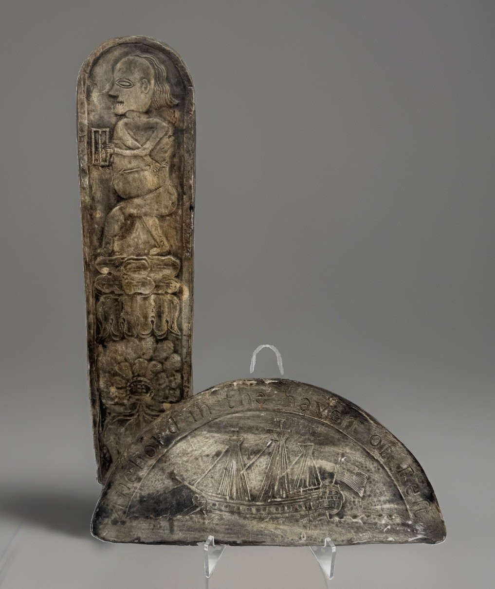 Plaster Tombstone Casts Memento  Mori William Dickson, Jabez Smith Vintage 1950s