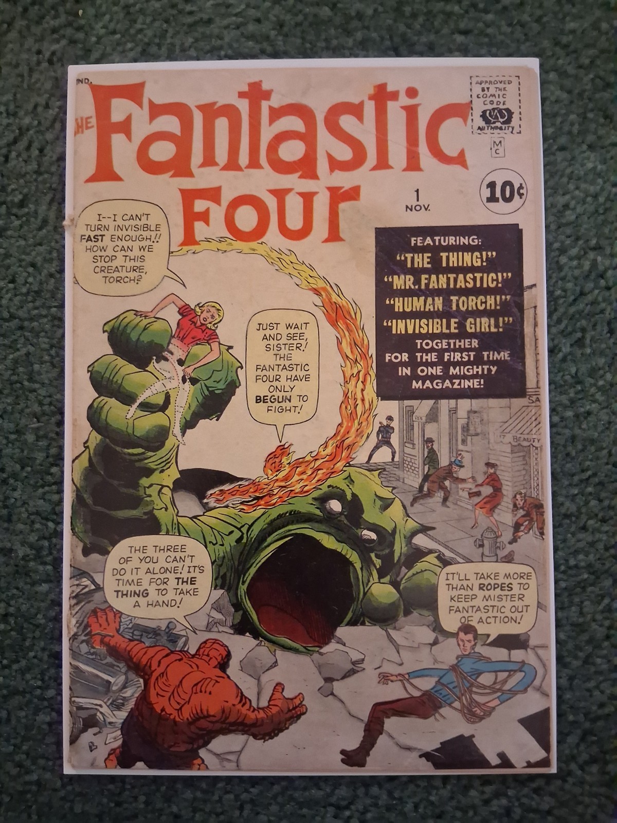 FANTASTIC FOUR #1 1961 1ST APP MARVEL COMICS VG 4.0 QUALIFIED MISSING AD PAGE CT