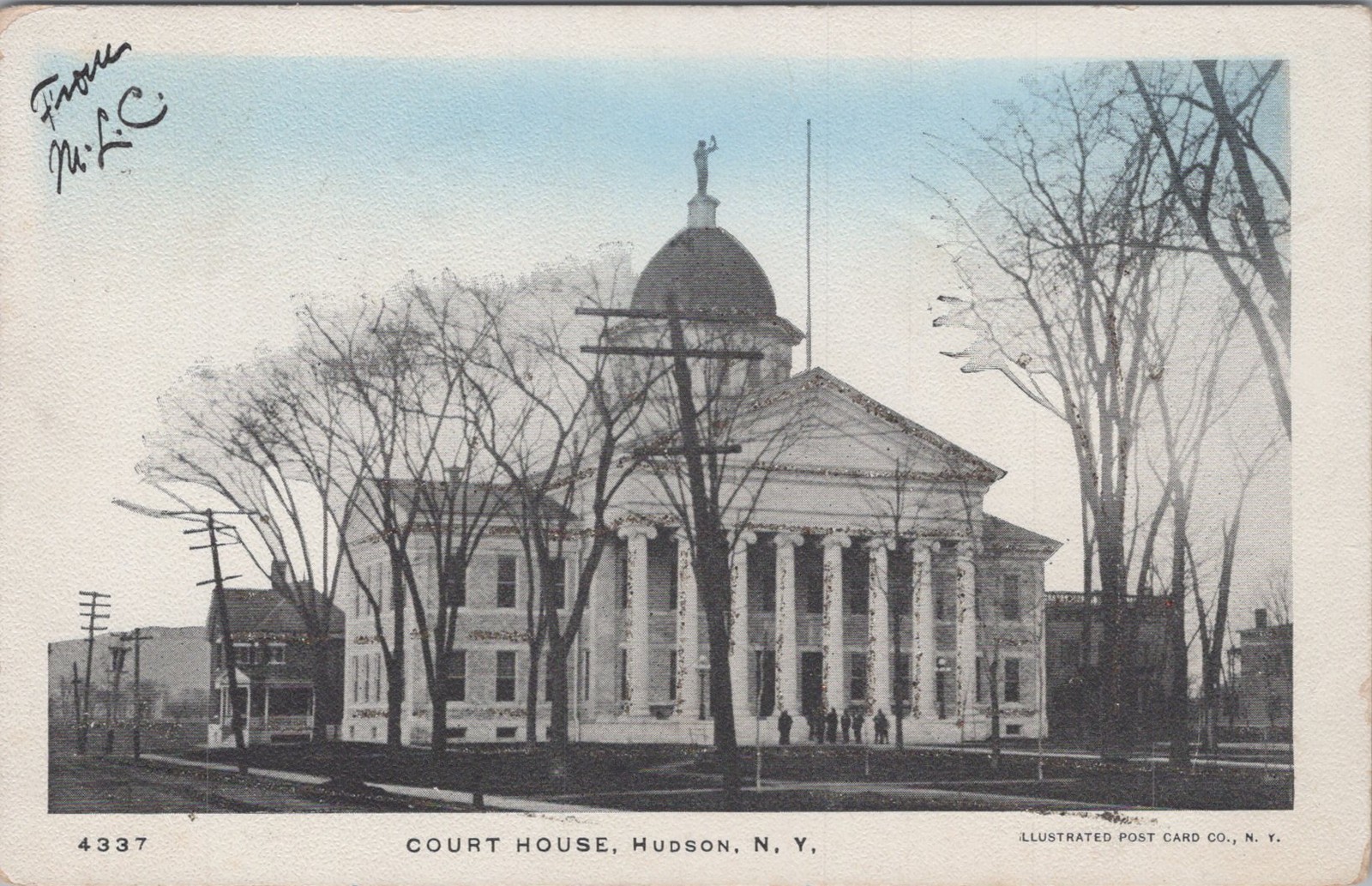 Court House Hudson New York NY Eagle Shield Cancel Humphreysville 1905 Postcard