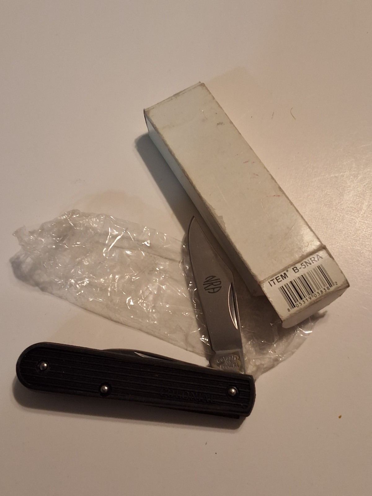 COLONIAL 05 POCKET KNIFE NRA LOGO PROV. R.I. ITEM B-5NRA NOS