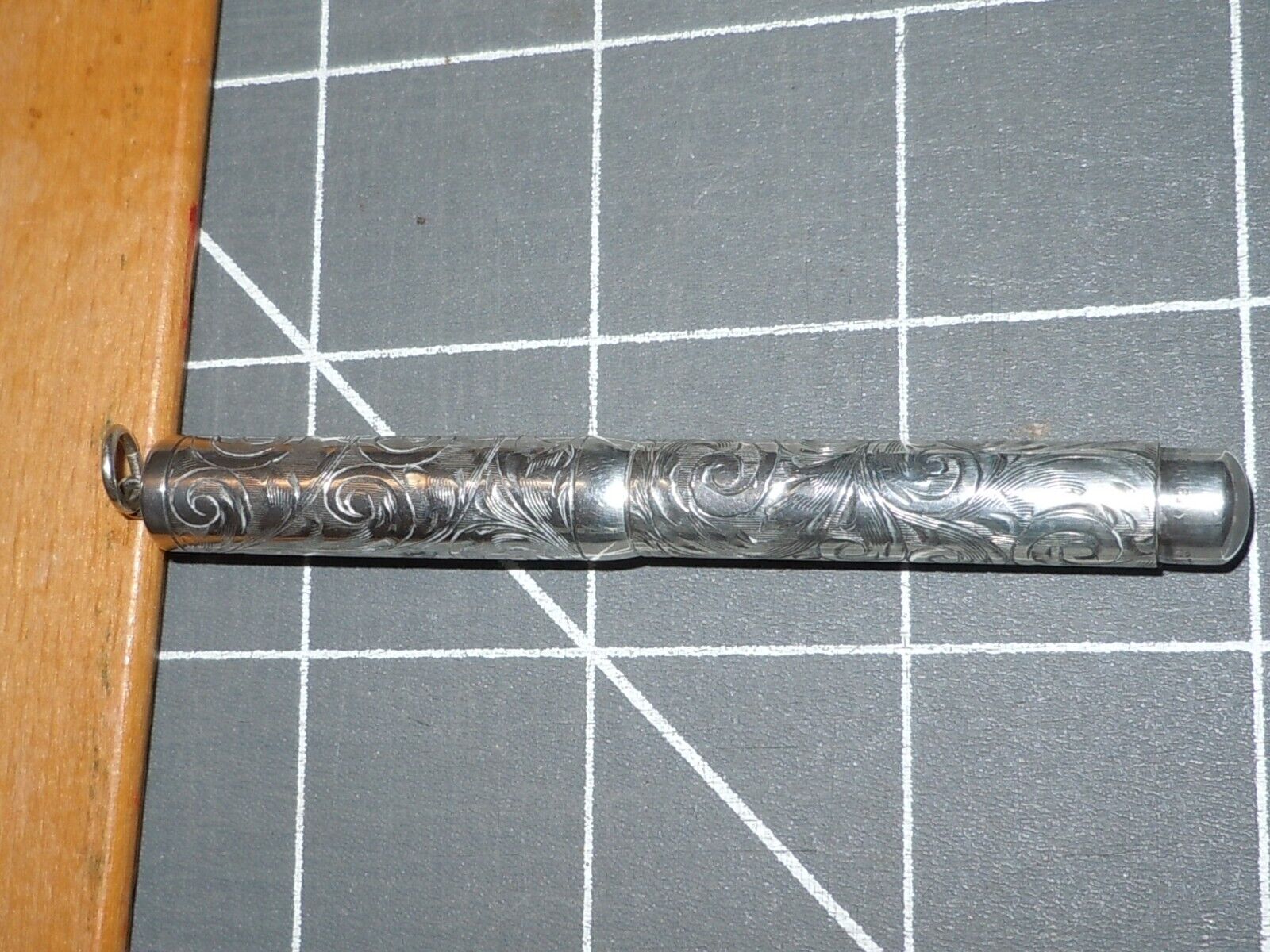 Antique Sterling Silver Pen Leroy Fairchild New York  Pendant Drip Pen