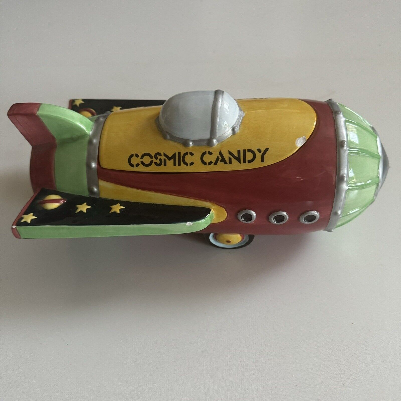 VANDOR TOYS Cosmic Candy Snack Dish SpaceShip Cookie Jar - RARE