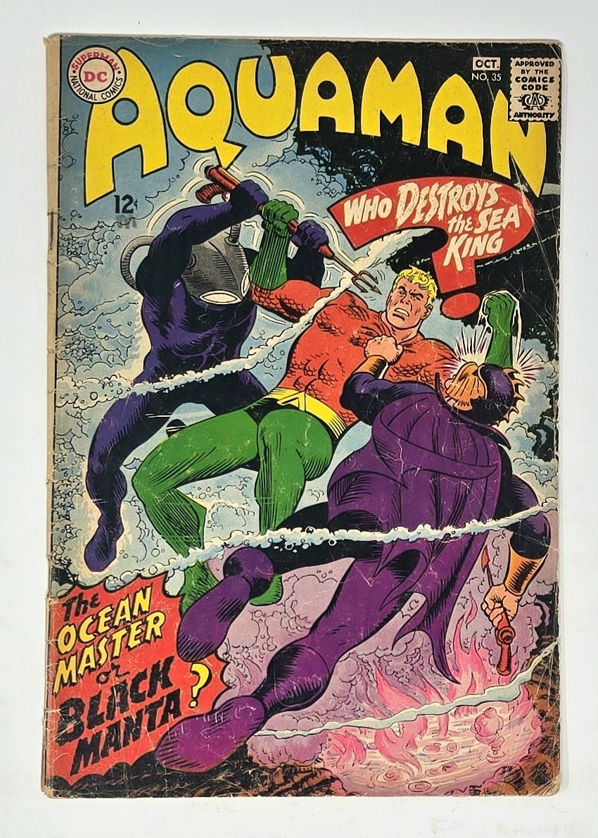 Aquaman #35 1st Black Manta Appearance KEY DC Comics 1967 Silver Age Good Grade