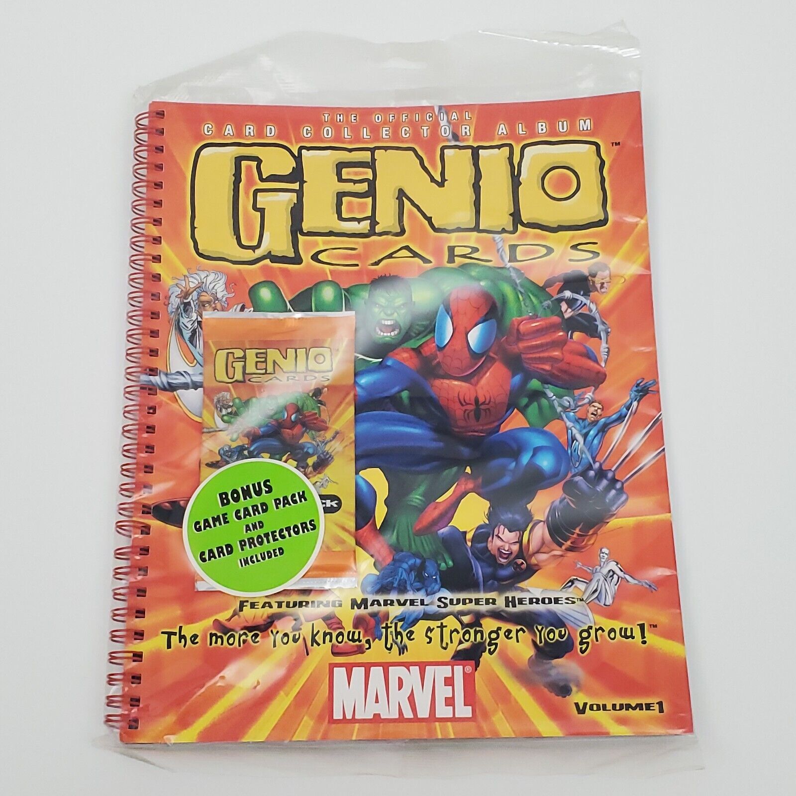 Genio Game Cards - Official Card Collector Album + Bonus Pack - Sealed - Marvel