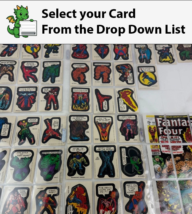 1974-1975 Marvel Super Heroes Sticker Collection-Your Choice 40 Stickers-9 Cards