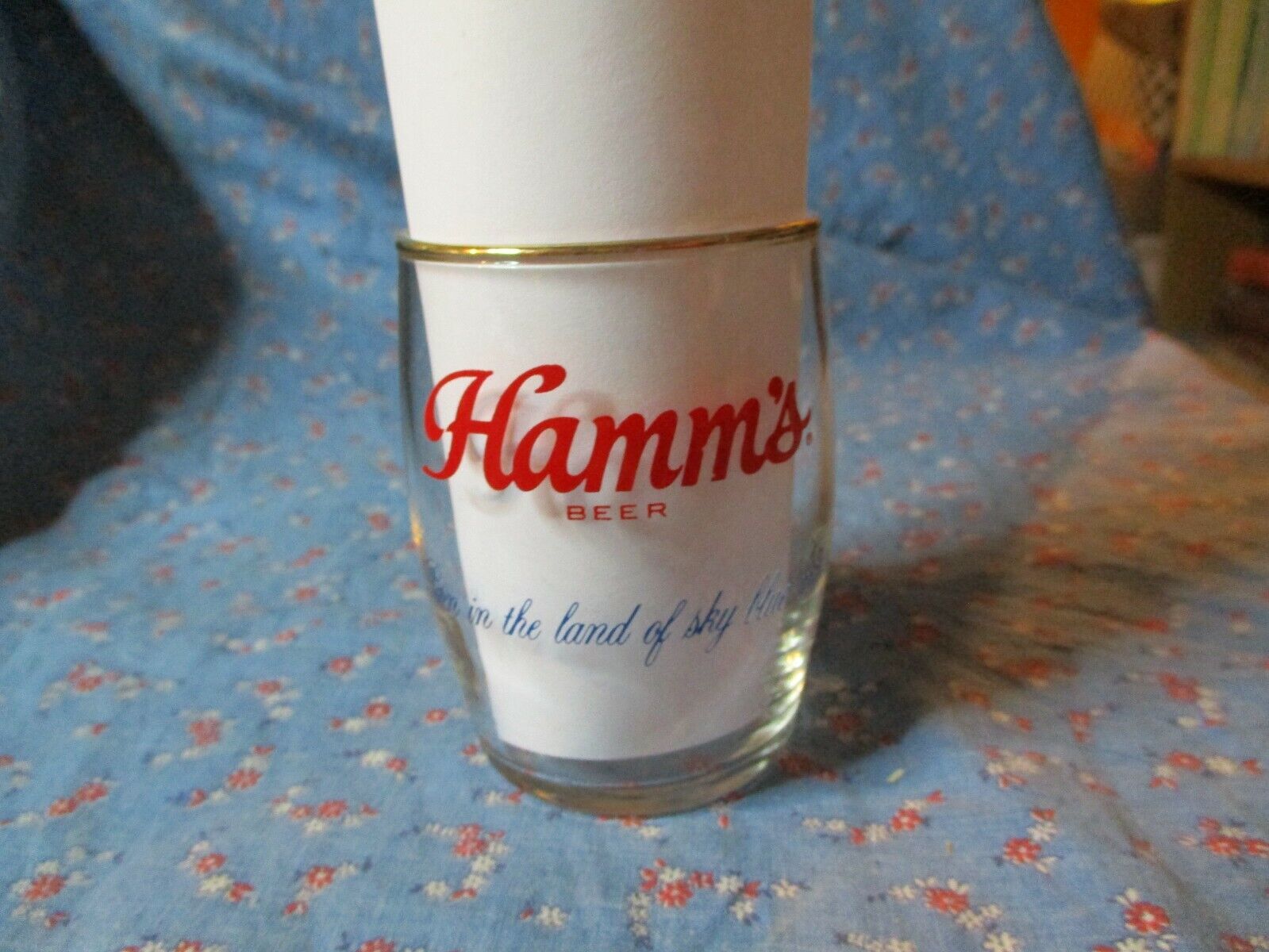 Vintage Hamm\'s Barrel Glass 3 1/4\
