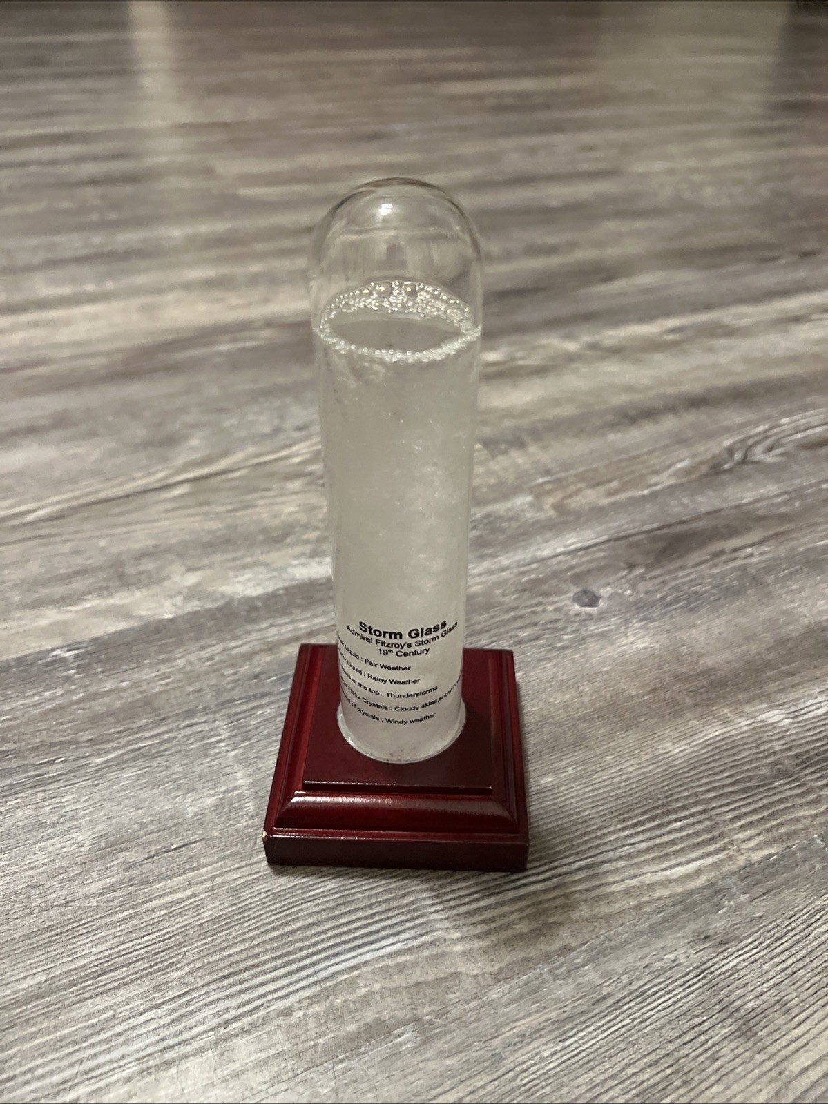 Vintage Admiral Fitzroy\'s Storm Glass Barometer Weather Predictor 7\
