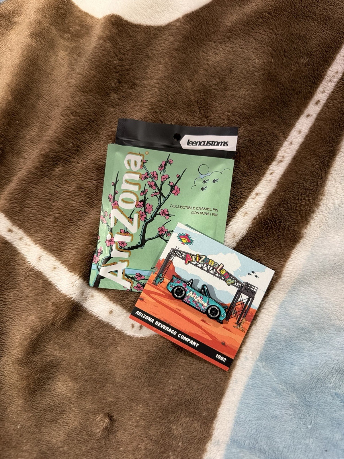 Leen Customs x Arizona Beverage Company enamel pin.  1992 miata 1 of 500