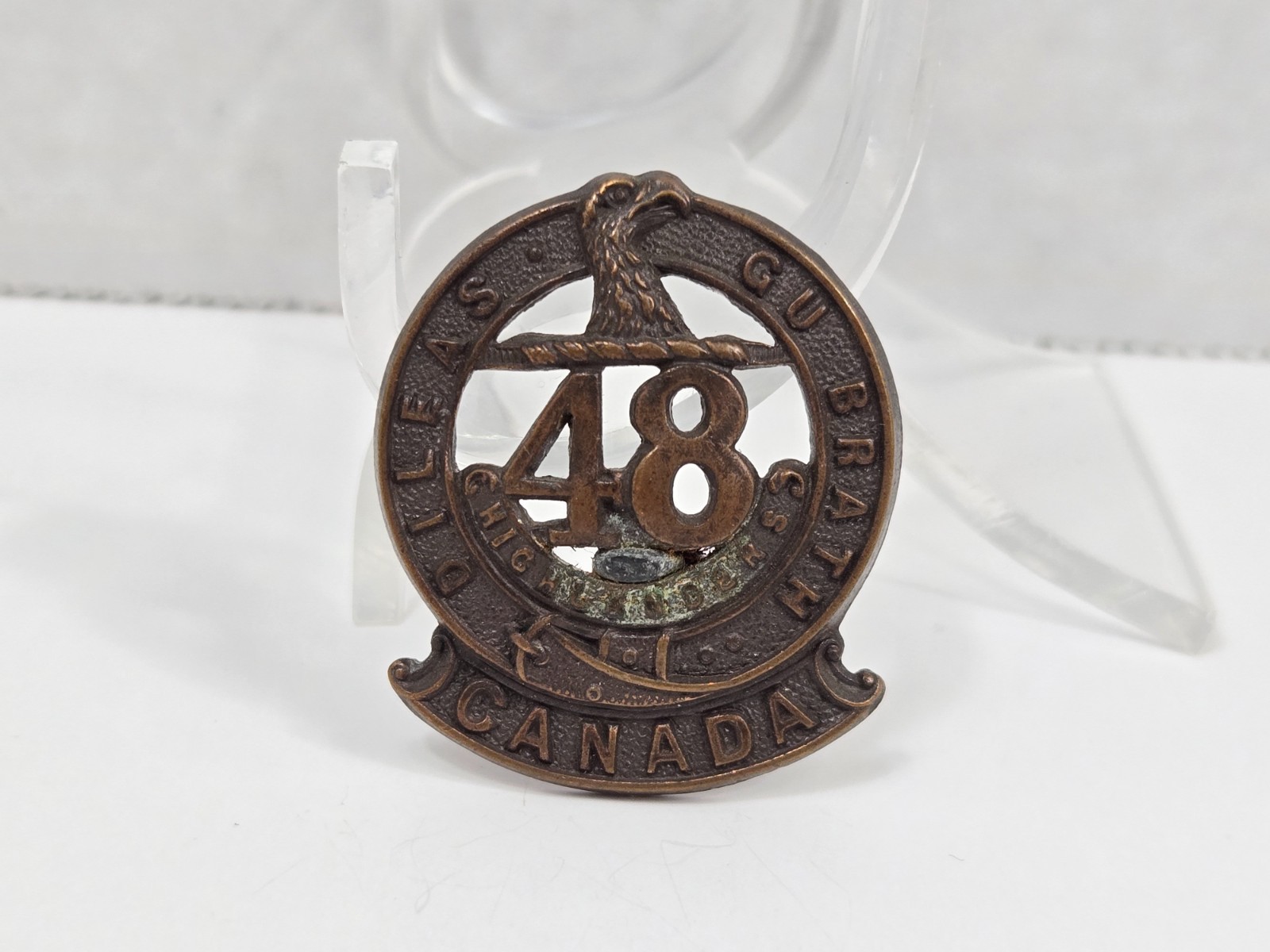 Antique WWI Canadian Expeditionary Force 15th Battalion 48th Highlanders Badge