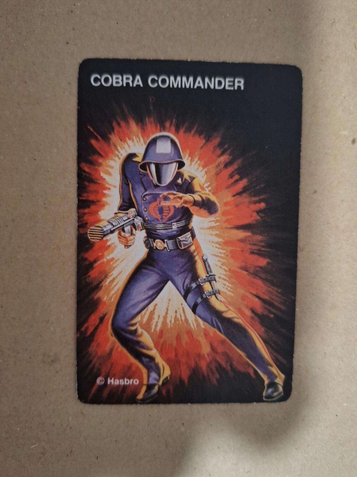 G.I. JOE COBRA COMMANDER 1982 ROOKIE CARD HASBRO CARD GAME Action Figure Card