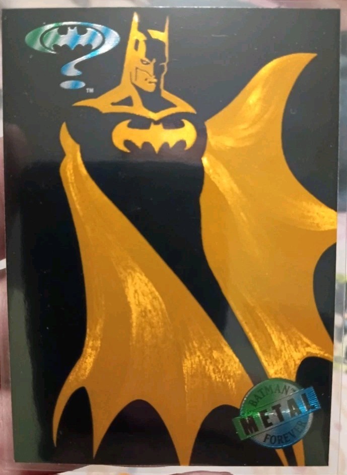 (2) x 1995 Fleer Metal Batman Forever Gold Blaster #1 of 10 - BATMAN  +  PROMO