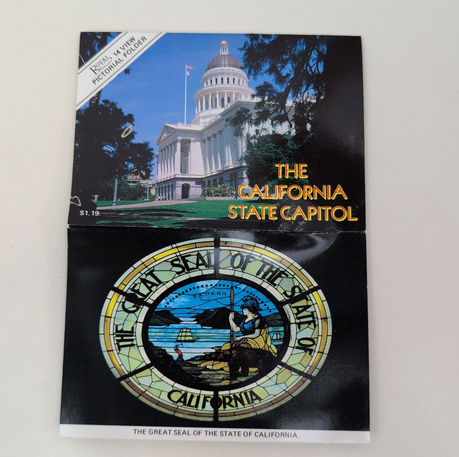 Vintage California State Capitol Sacramento Royal 14 View Foldout Postcard 1982