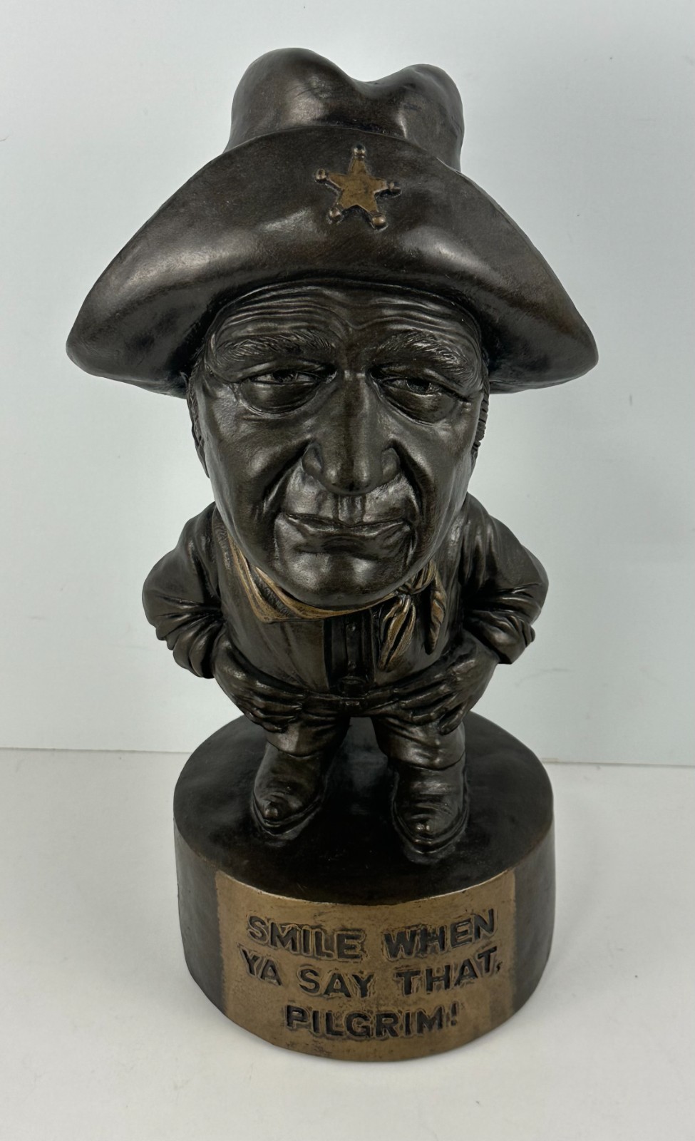 Vintage John Wayne True Grit Statue Caricature 1976 K Cartwright Shootist USA