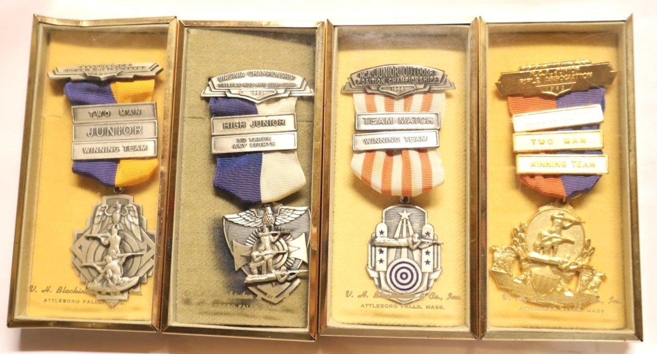 (4) N.C.A Junior Rifle Association. / VA. Bolling AFB Shooting Medals / 1963 MTT