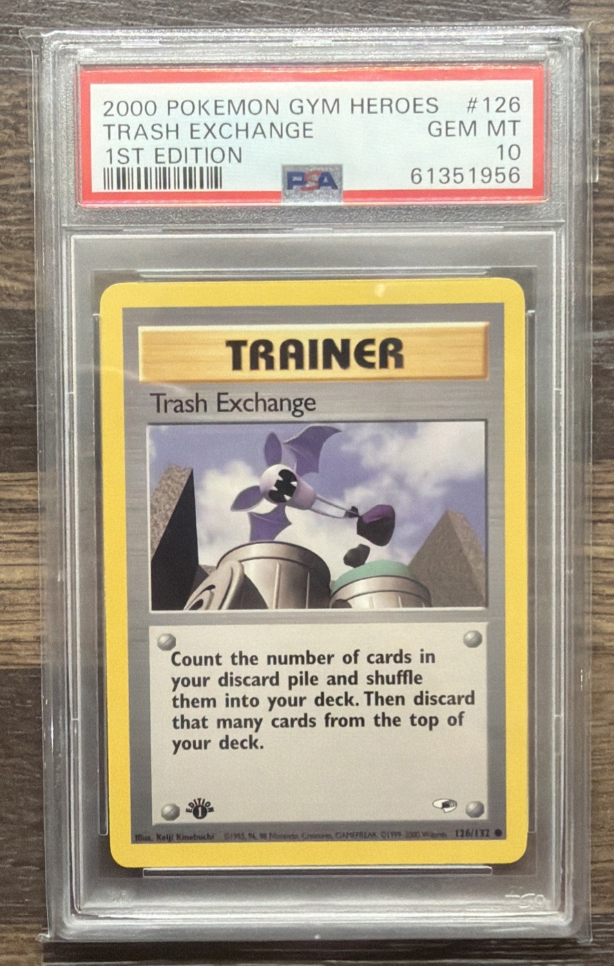 2000 POKEMON GYM HEROES 1ST EDITION #126 TRASH EXCHANGE PSA 10