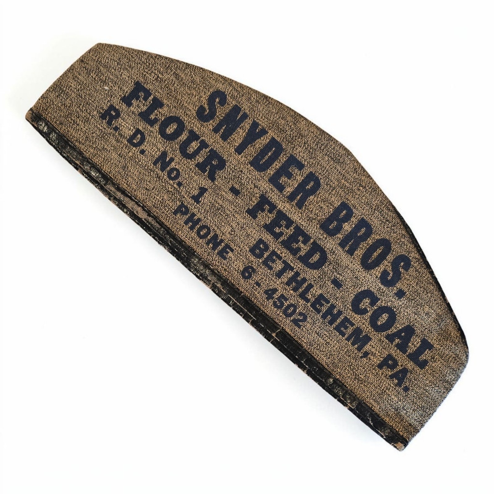 Vintage 1940s Snyder Bros Flour Feed Coal Garrison Style Employee Hat Cap PA