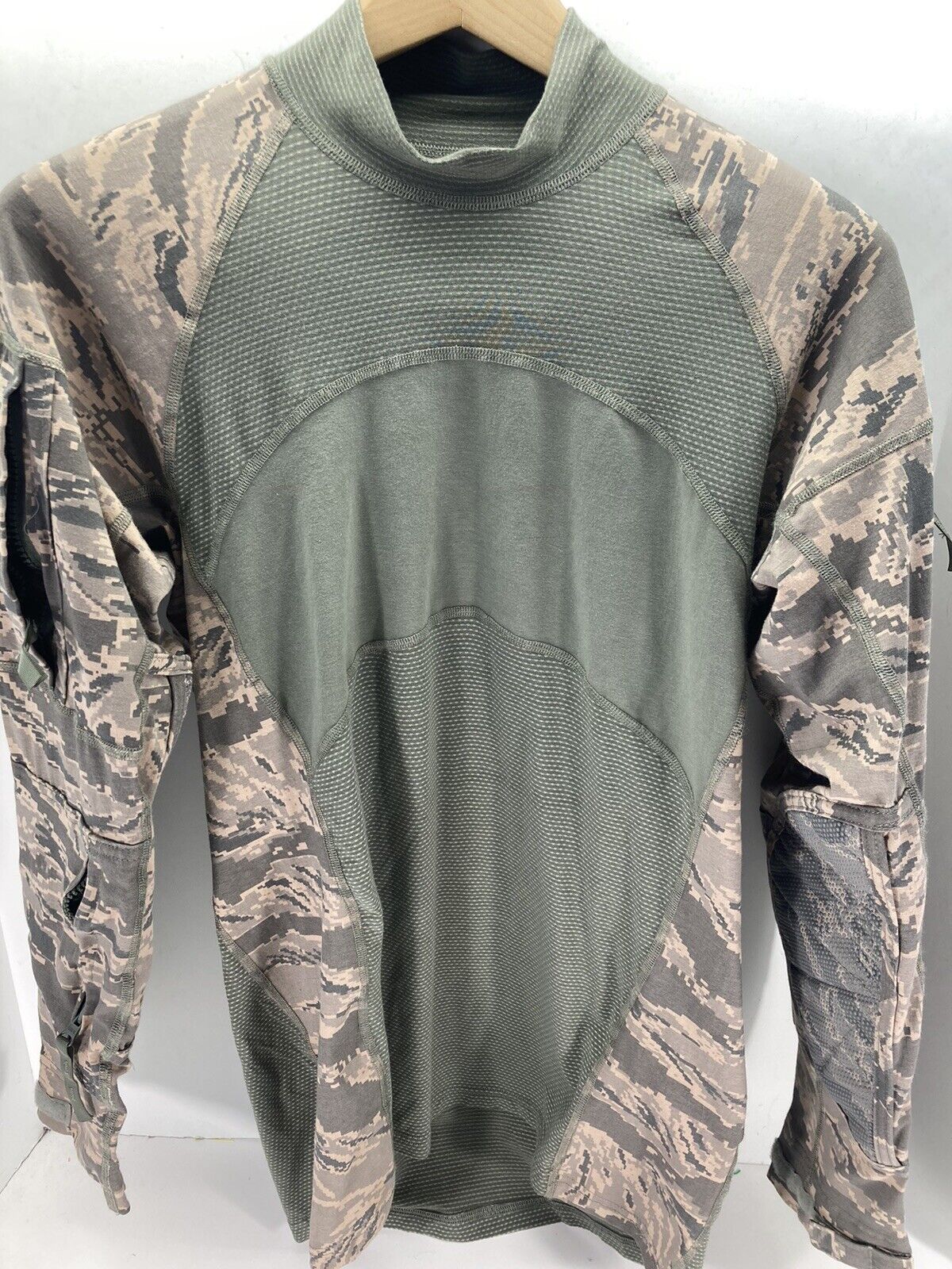 Massif ABU Combat Shirt Men Sz Large Long Sleeve Tiger Stripe JROTC CAP Military