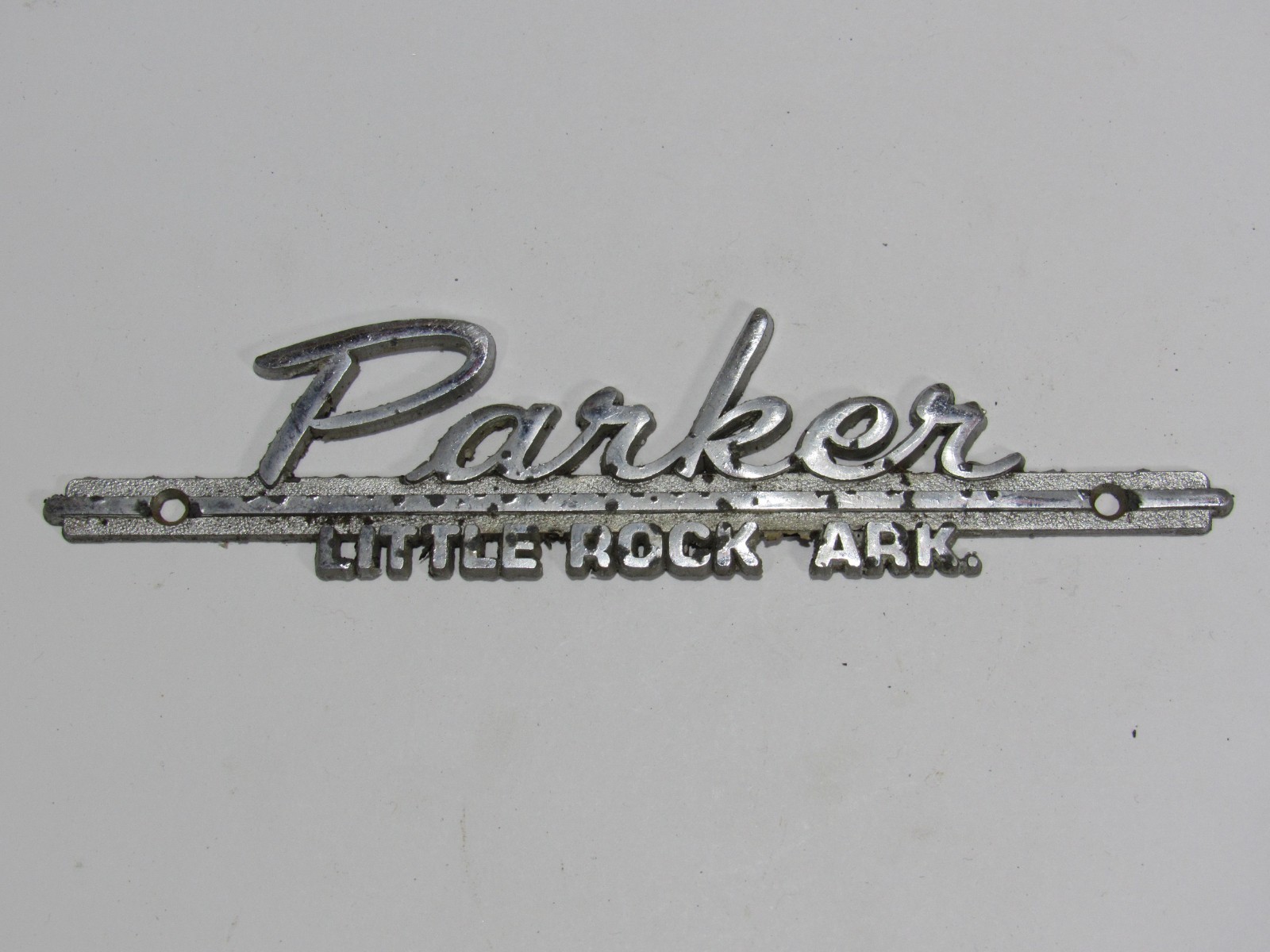 VTG Parker Cadillac Little Rock Arkansas Metal Dealership Badge Emblem Tag AR
