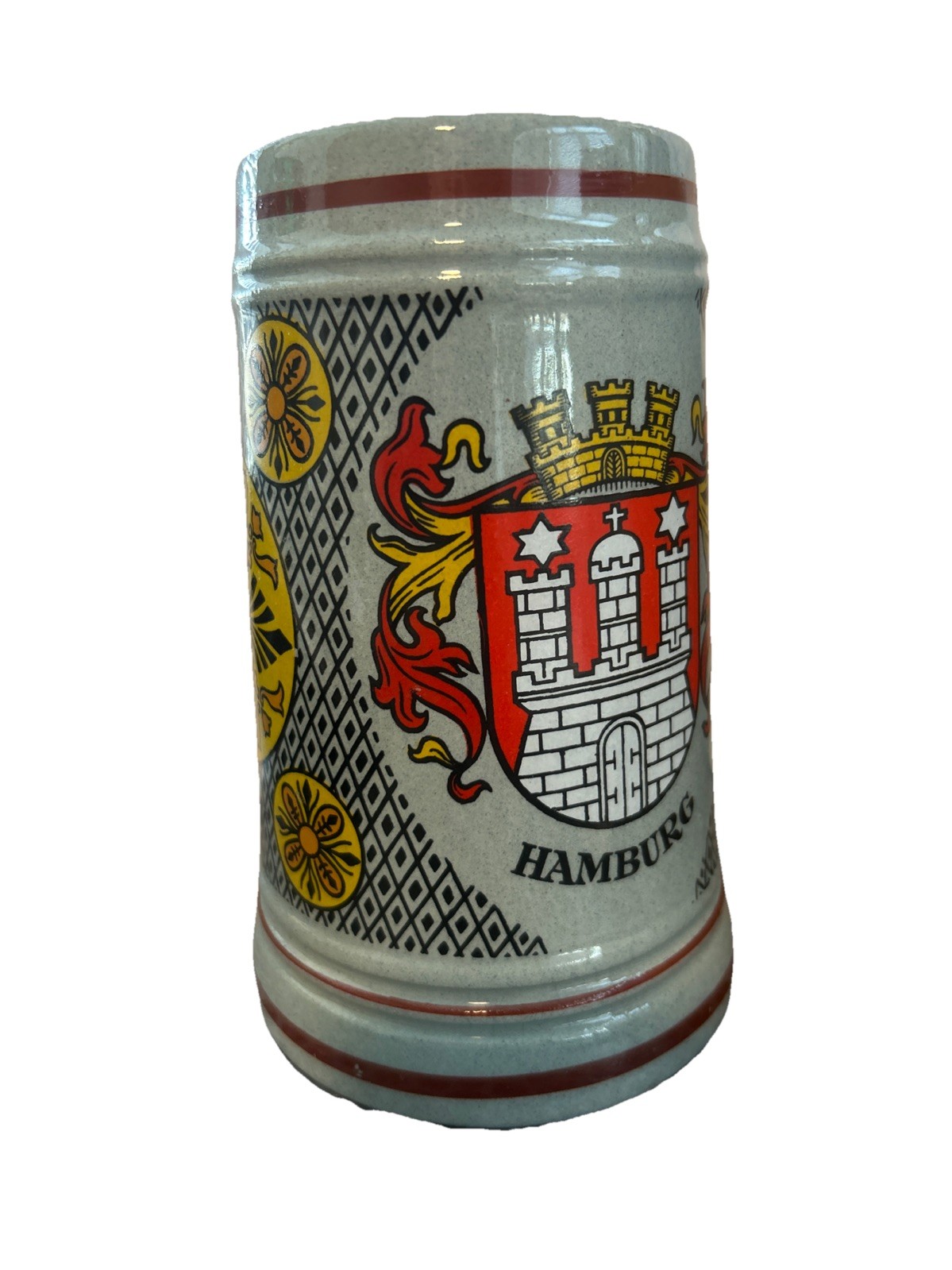 Original King Hamburg Coat of Arms 1/2 L Beer Stein 404, Western Germany Pre1989