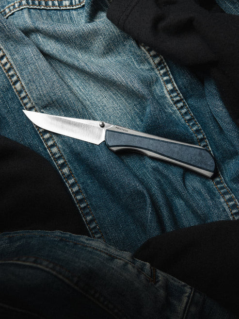Piratech Knives Saga Folding Knife 3.5 S90V Steel Blade Titanium/Richlite Handle