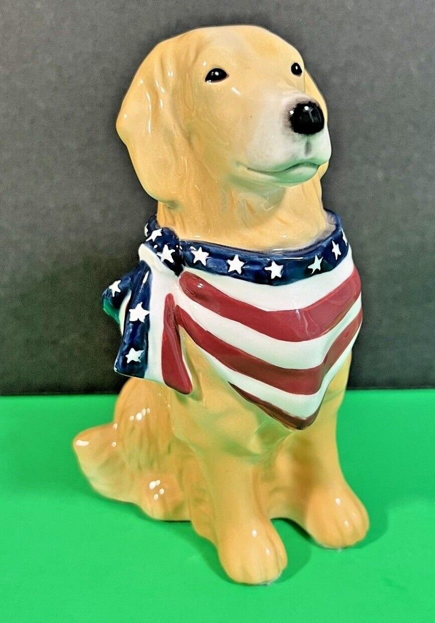 Golden Retriever 4th of July Figurine by Merrymac Collection Retired Glory Too