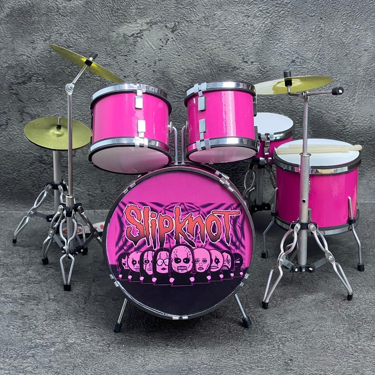 Miniature Drum Special Edition Slipknot Pink Premium Scale 1/6 Handmade Gift