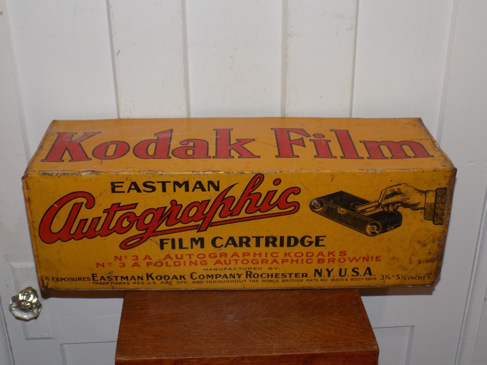 Vintage Eastman Kodak Autographic Film Cartridge Metal Store Display
