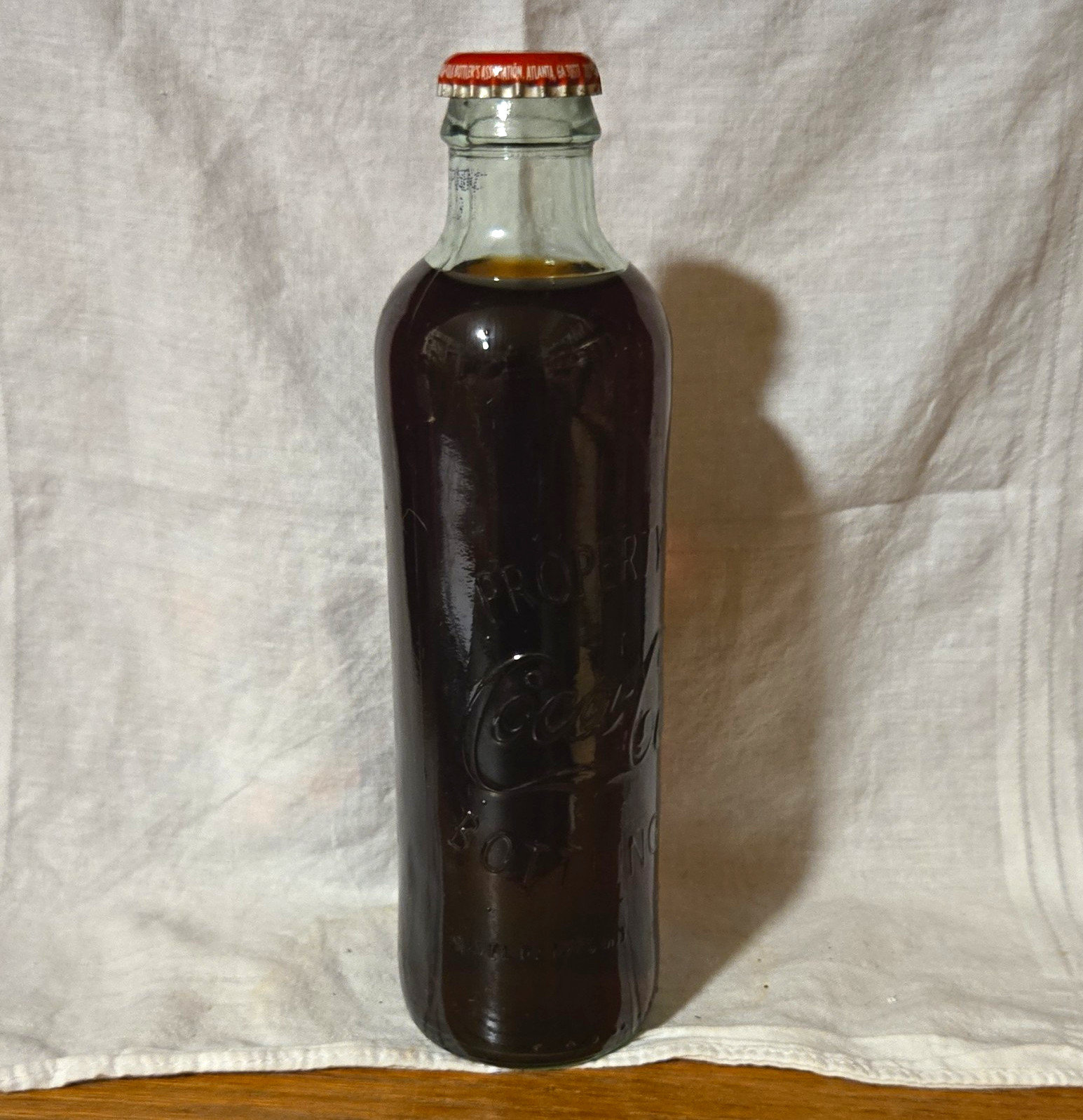 Coca-Cola Soda Glass Bottle w/ Red Cap, Style of 1899 Bottle Came Out 2000-2007