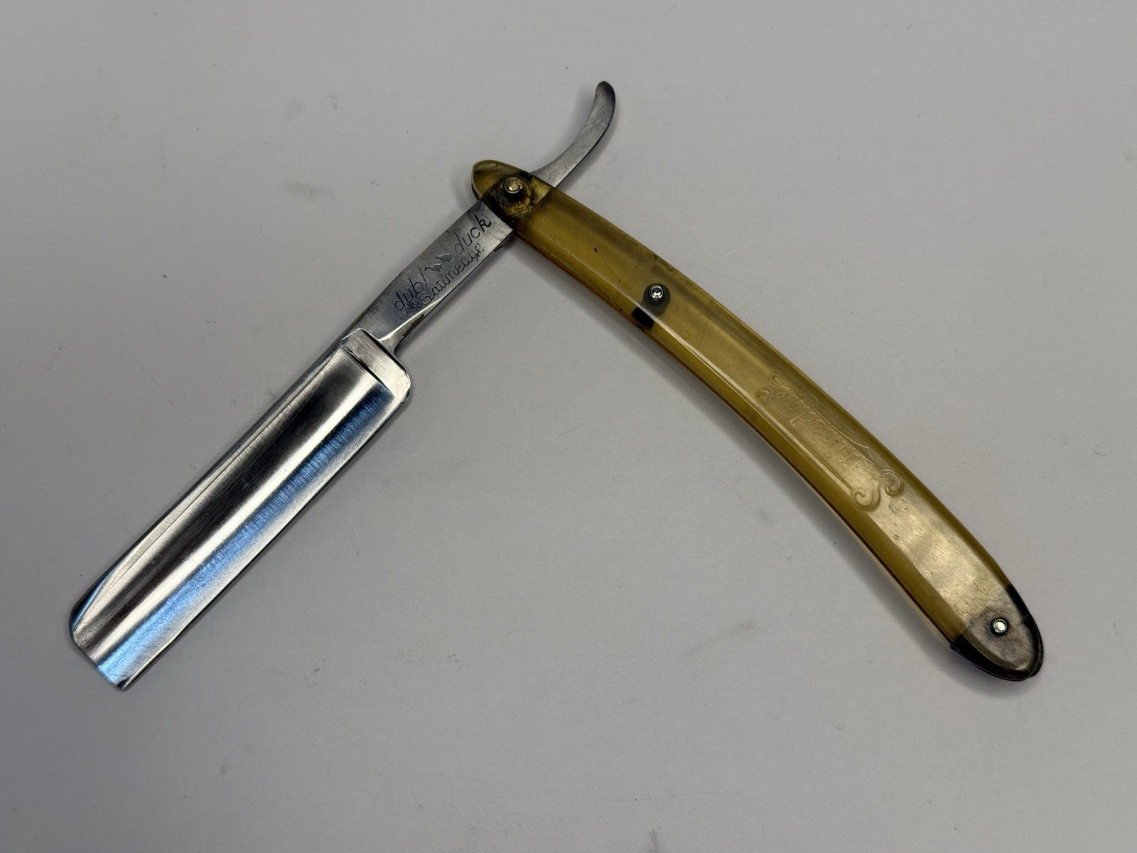 Vintage Dubl Duck Satinedge Straight Razor 11/16 Solingen Shave Ready