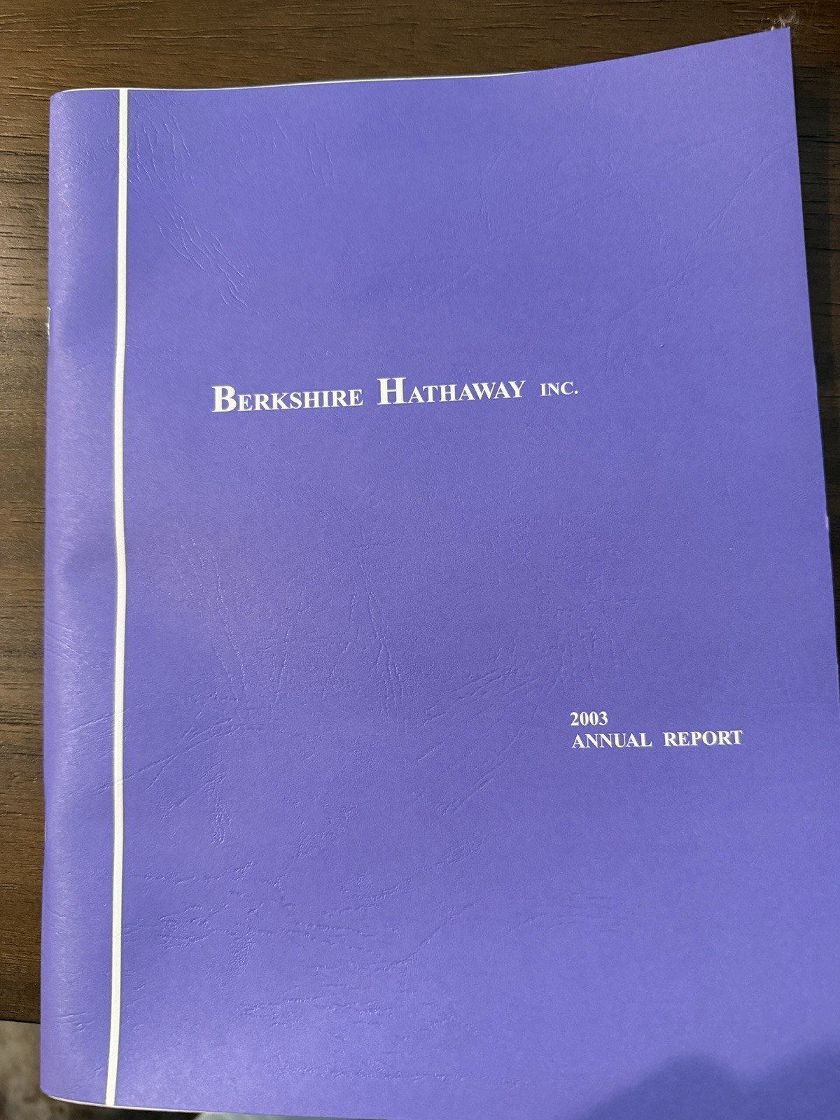 2003 Berkshire Hathaway Annual Report Warren Buffett Charlie Munger Investing