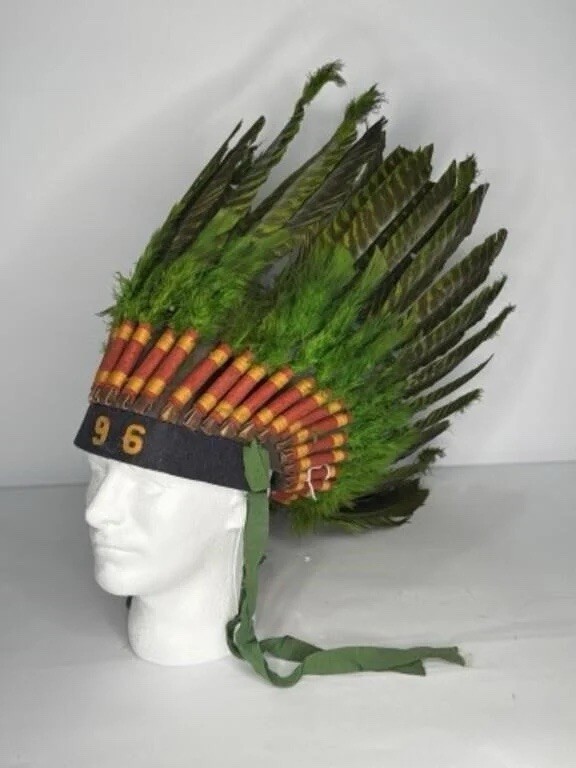 Native American Inspired Feather Headdress Beadwork Art Collectible 11349028