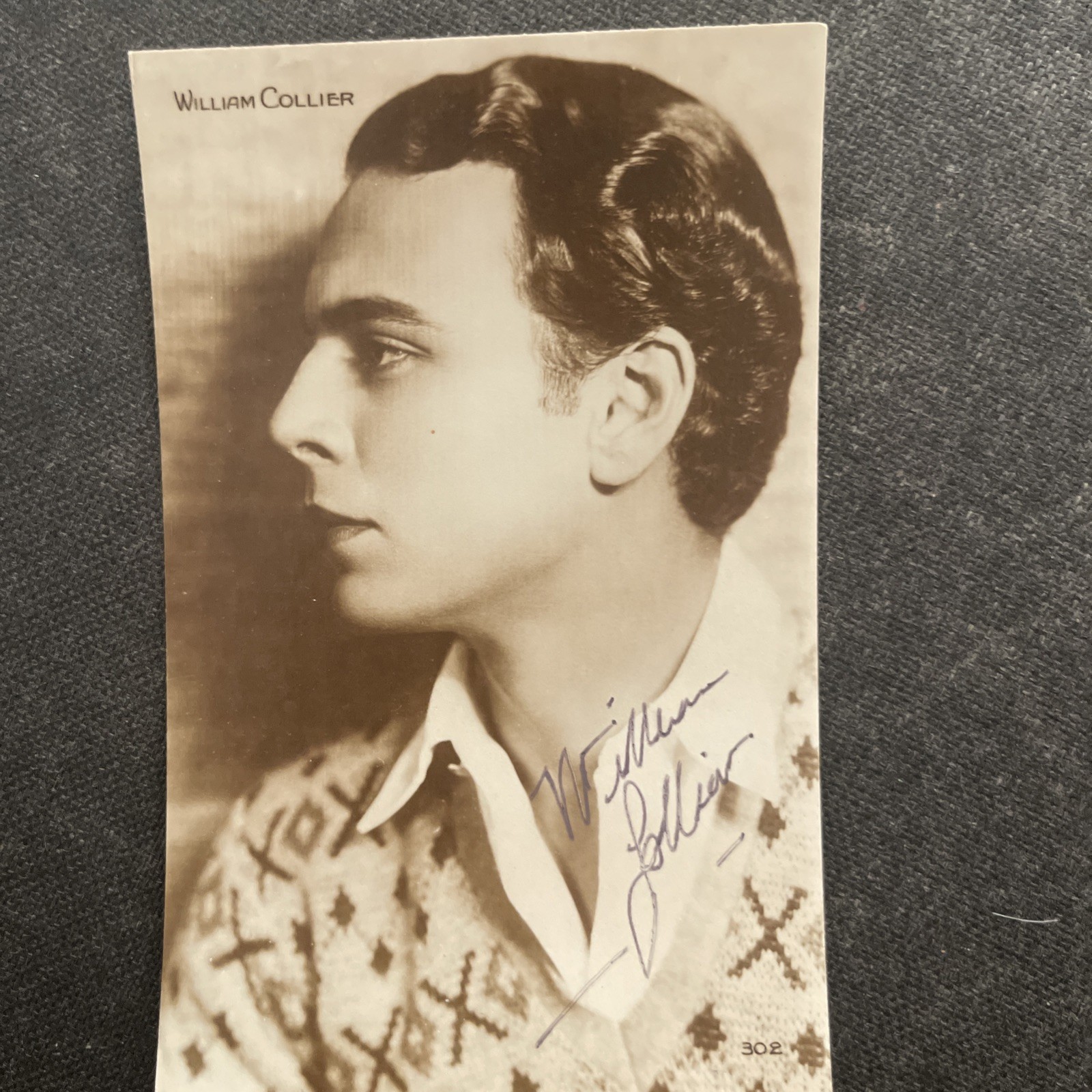 Vintage Movie William Necklace Sr Autograph Signature Dedication Postcard