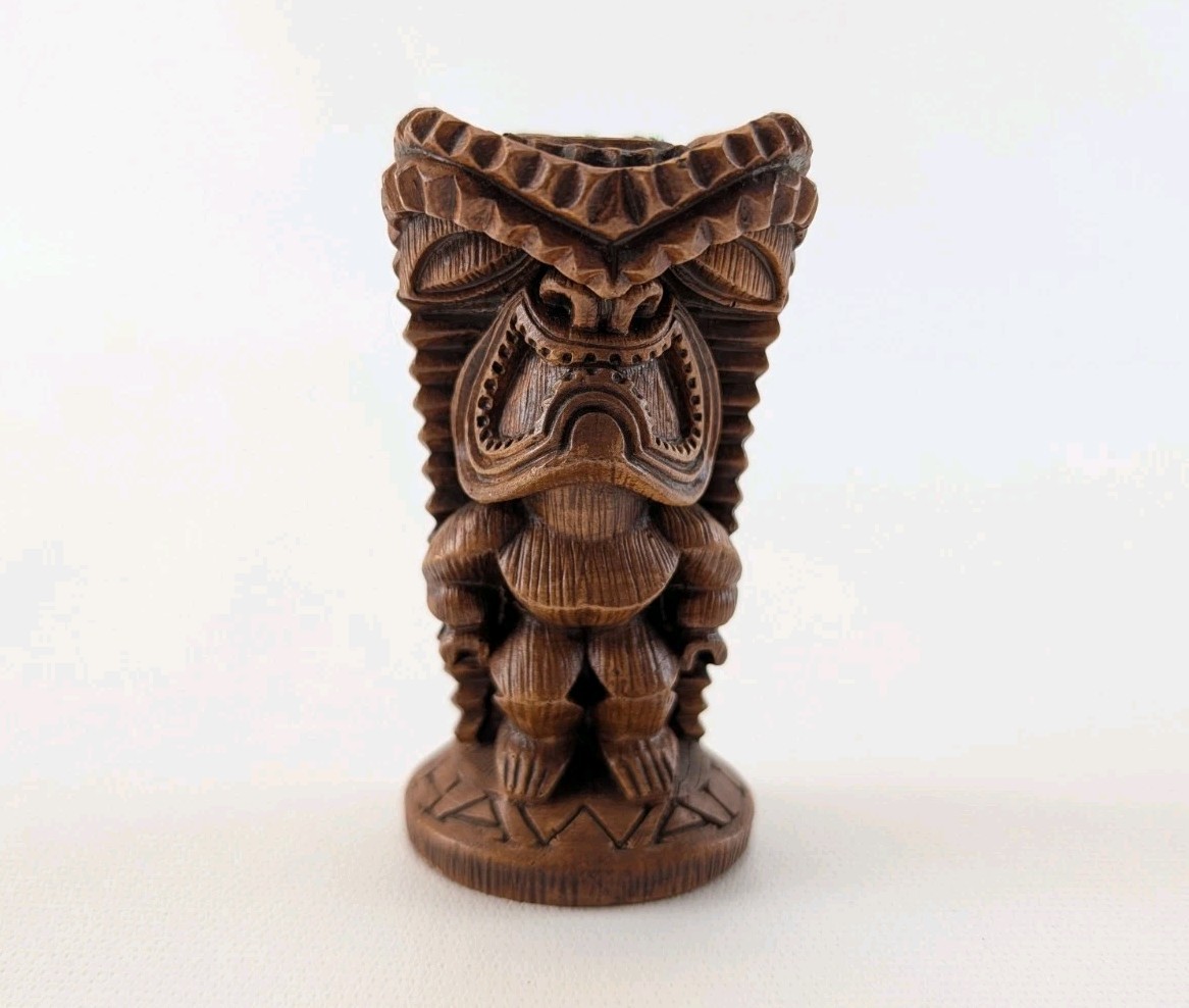 Vintage 2001 Coco Joe\'s Hawaii Lava Tiki 030 Pomaikai Good Luck Fortune 3.5\
