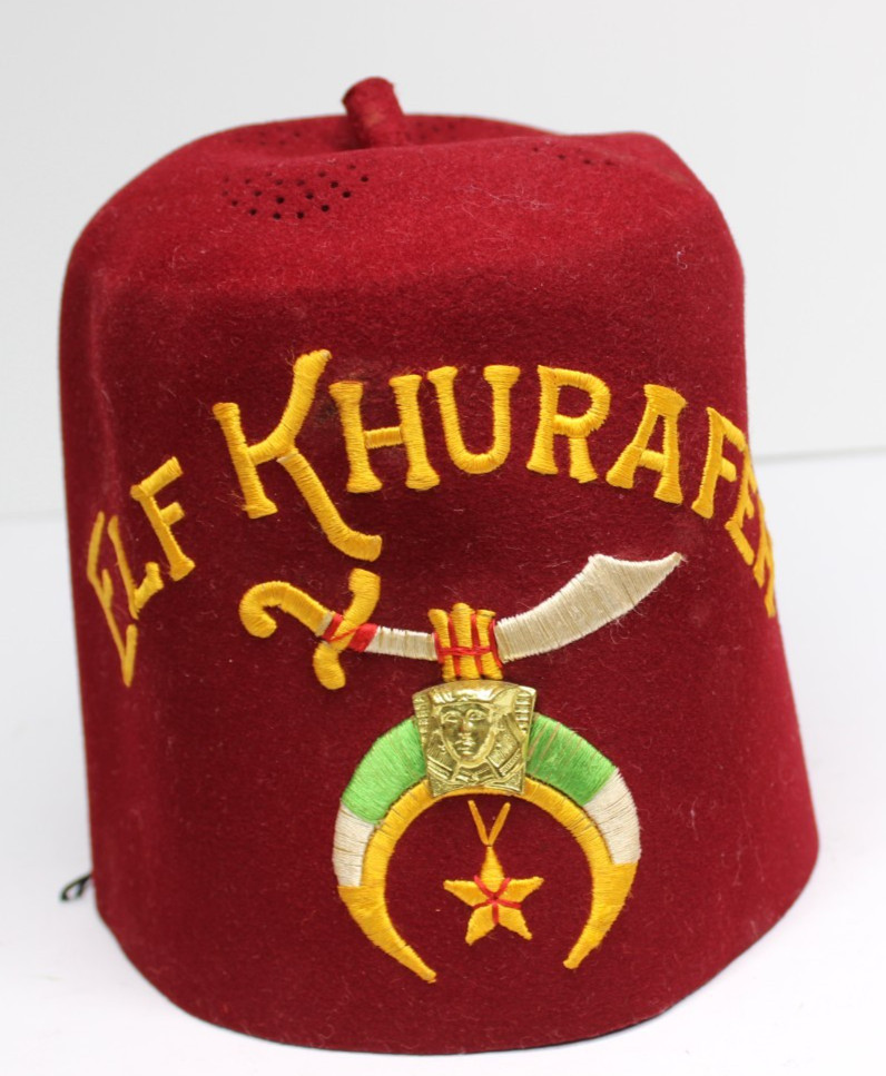 Shriners Fez Khurafeh Freemason Masonic Hat Tassel Harry M. Osers Co. N.Y. VTG