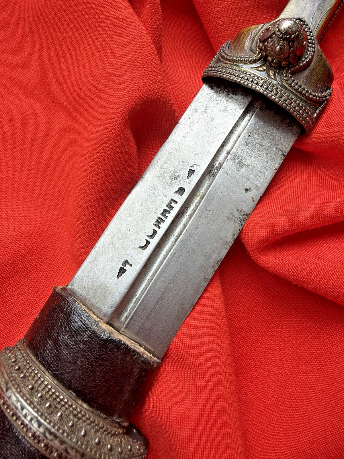 Antique Caucasian Kindjal Russian Dagger Silver Osman Sword