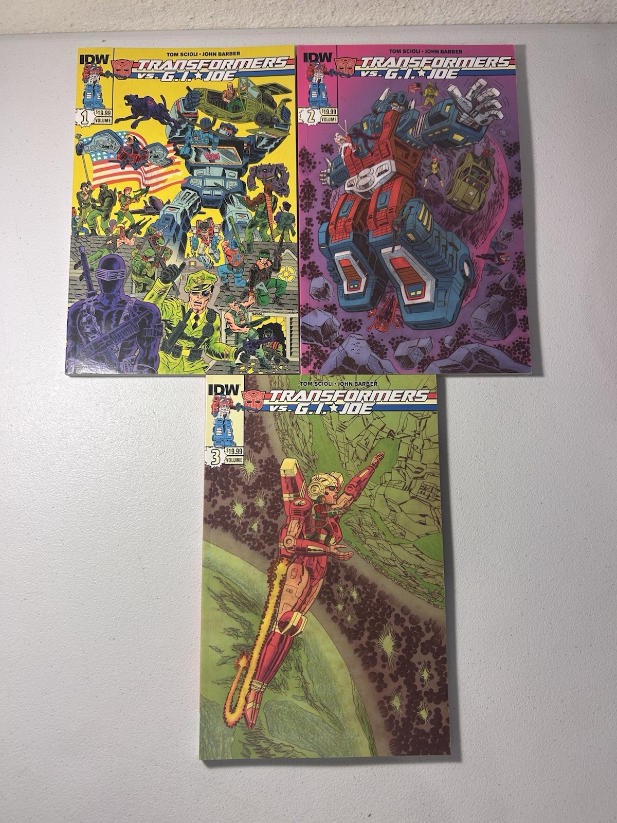 Transformers vs. G.I. Joe Tom Scioli John Barber IDW TPB Vol 1-3 Set