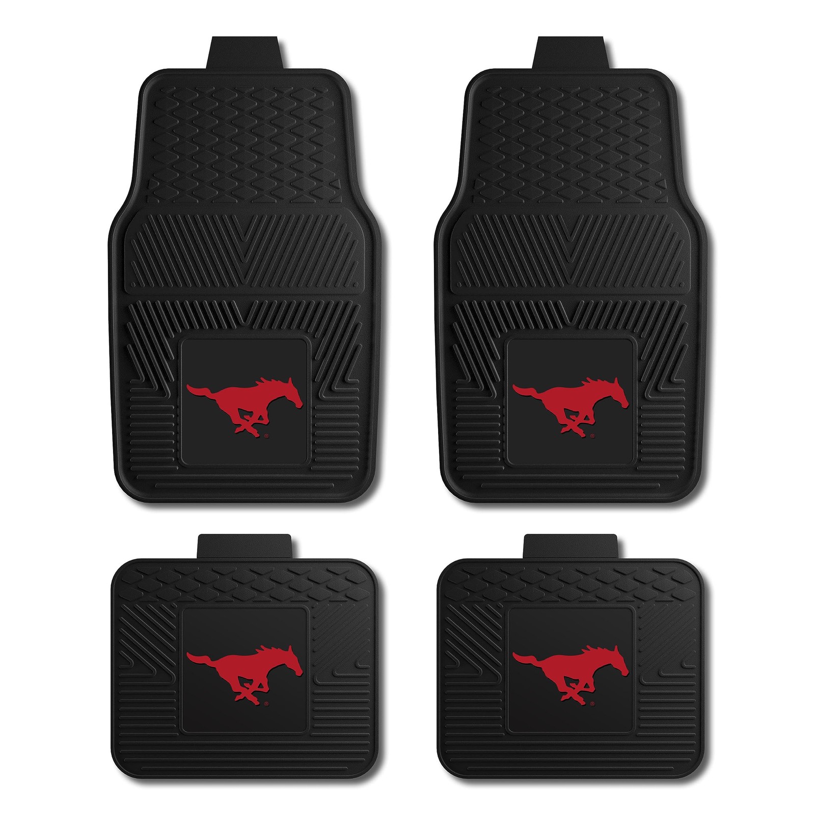 Fanmats Southern Methodist University Mustangs Red Set of 4 Mats Universal