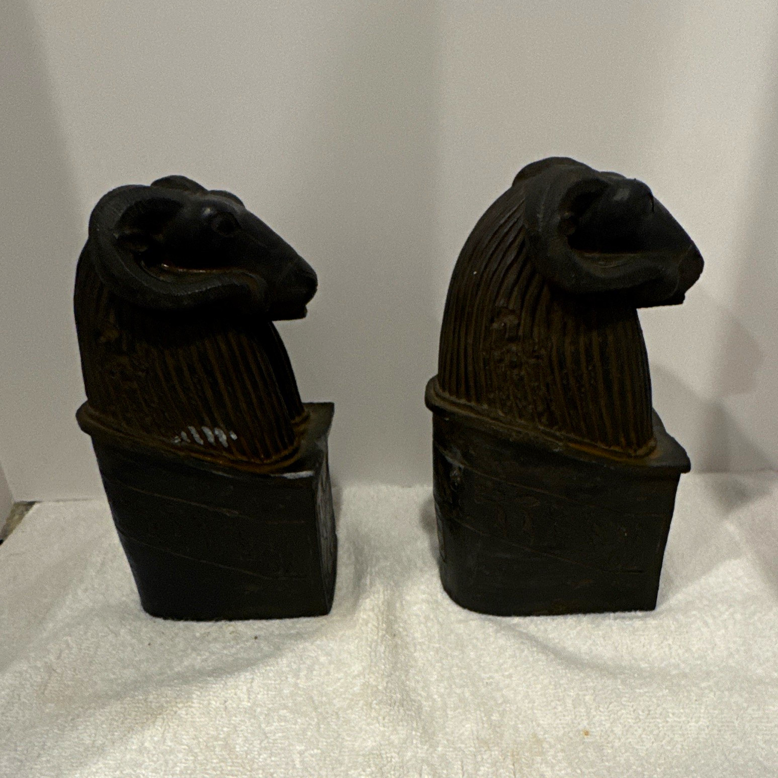 Amun The Ram God of Egypt Pair of Bookends 1973